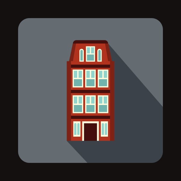 dutch houses icon flat style
