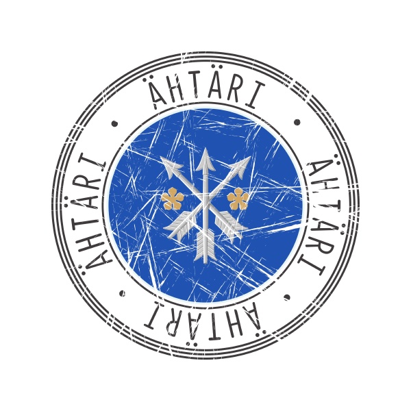 ahtari city postal rubber stamp