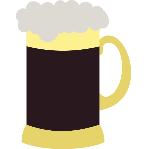 mug of beer icon flat