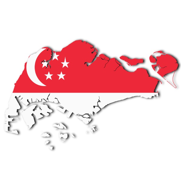 Singapore map on white background with clipping path - Royalty free ...