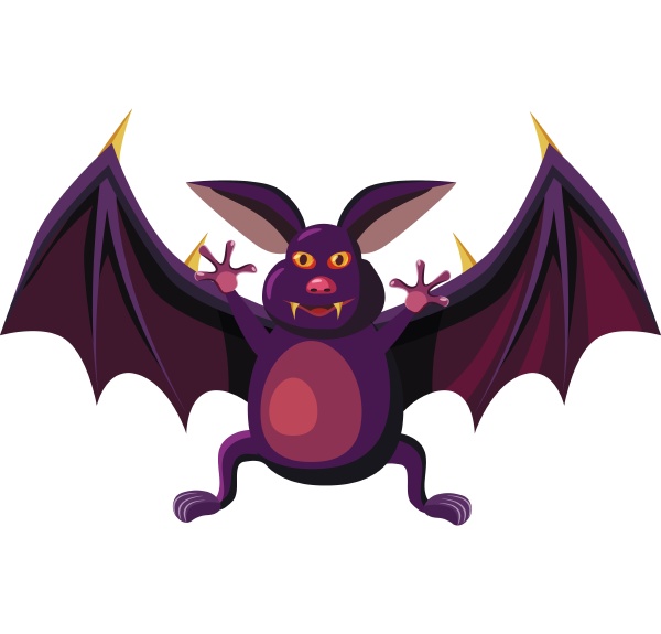 bat icon cartoon style
