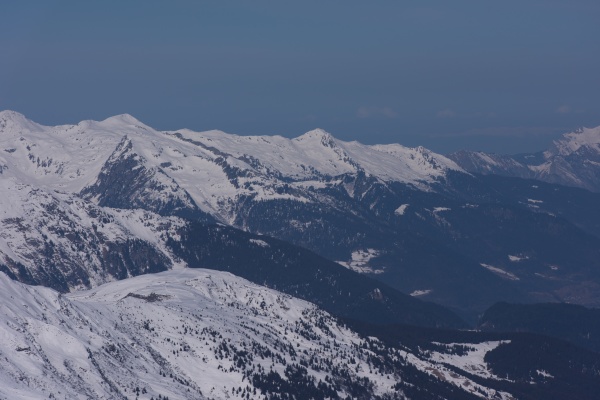 beautiful landscape of mountain on winter
