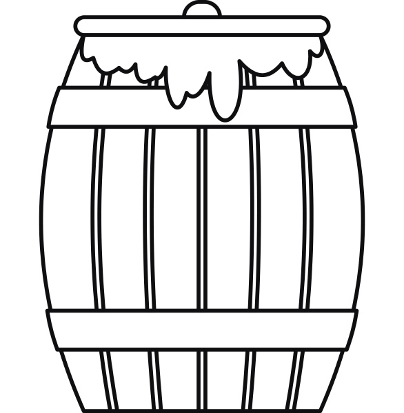honey keg icon outline style