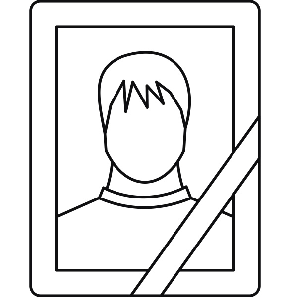 memory portrait icon outline style