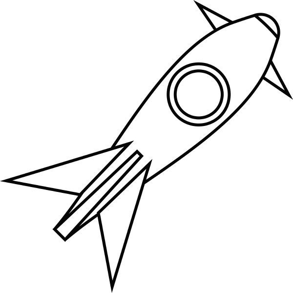 rocket takes off icon outline