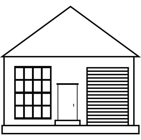 family house icon outline style