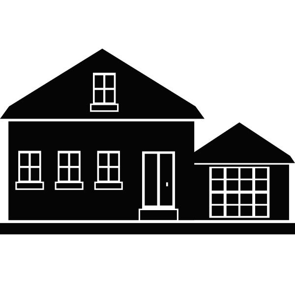 family house icon simple style