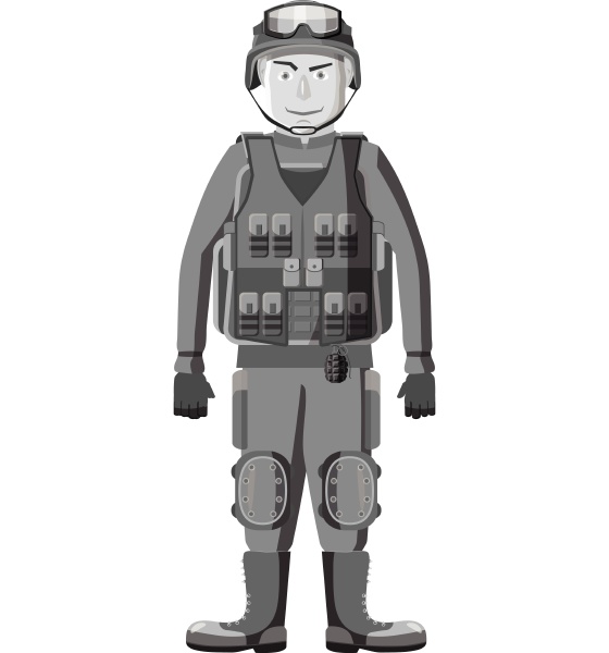 soldier in body armor icon