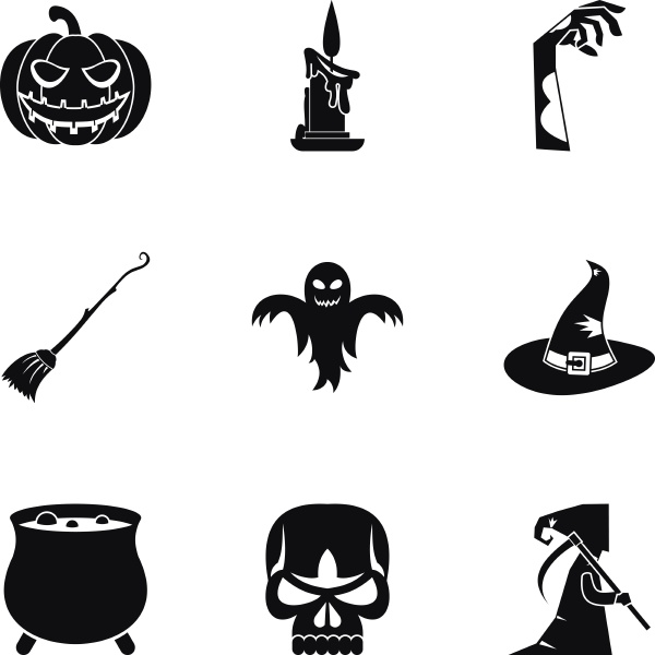 all saints day icons set