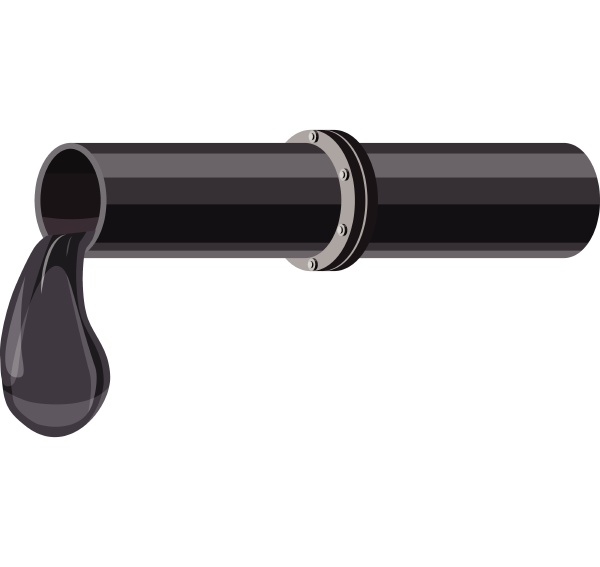 pipe with oil icon cartoon