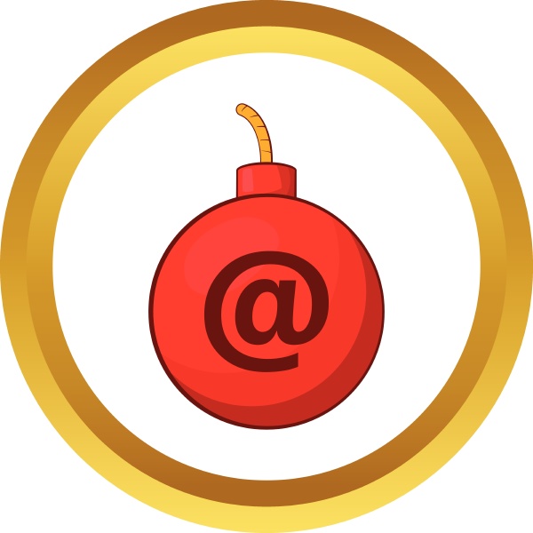 mail bomb vector icon