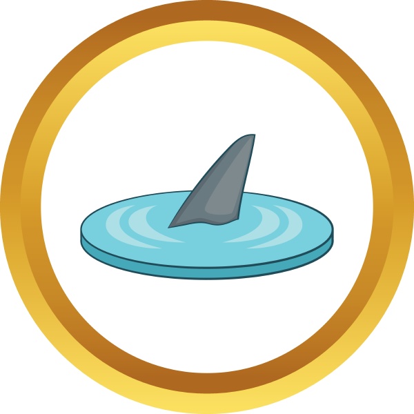 shark fin vector icon