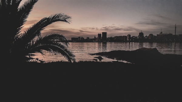 coastal sunset scene montevideo uruguay