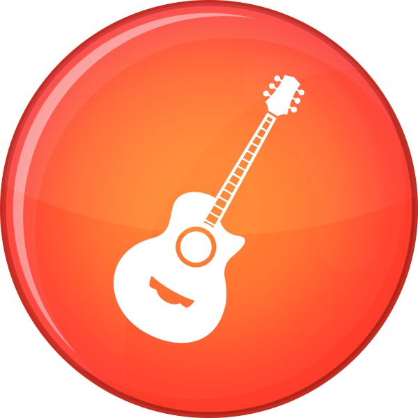 classical guitar icon flat style