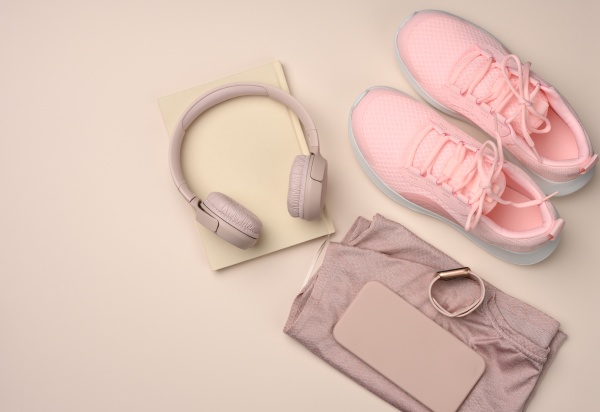 pair of pink sneakers wireless