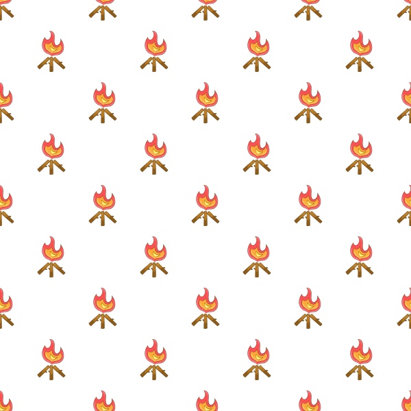 fire pattern cartoon style