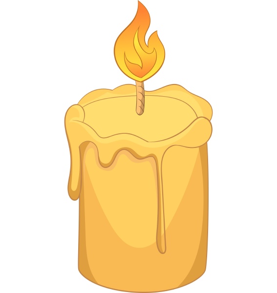 candle icon cartoon style