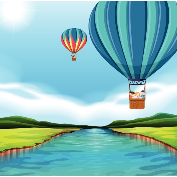 travelling with hot air balloon