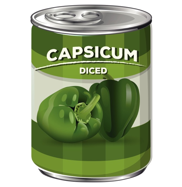 can of diced capsicum
