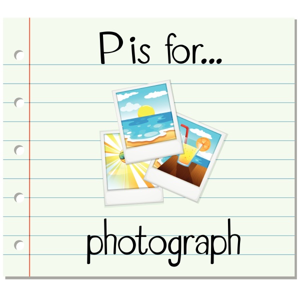 flashcard letter p is for photograph