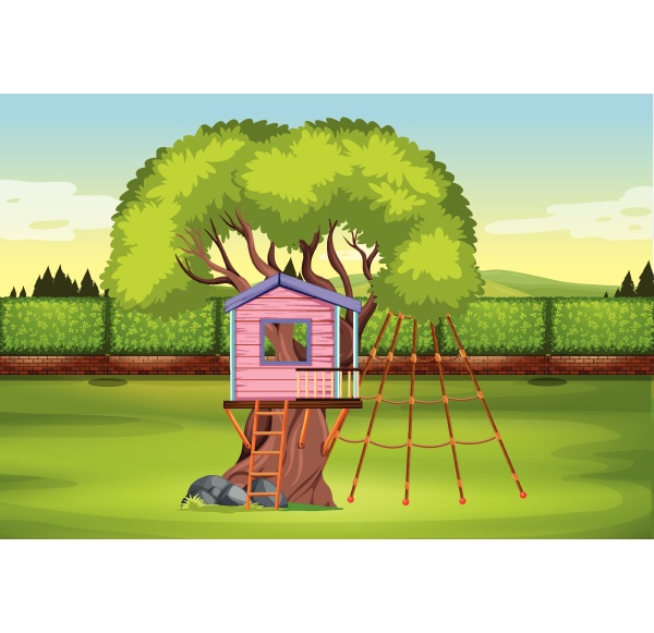 a tree house playground
