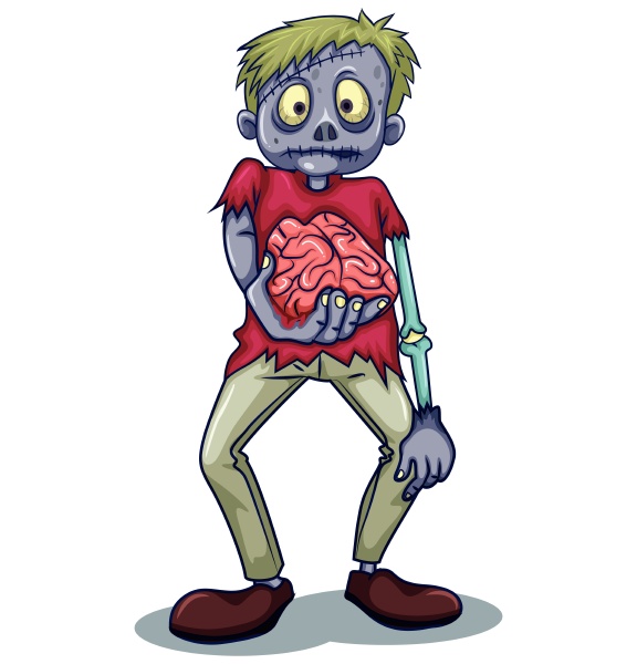 zombie character on white background