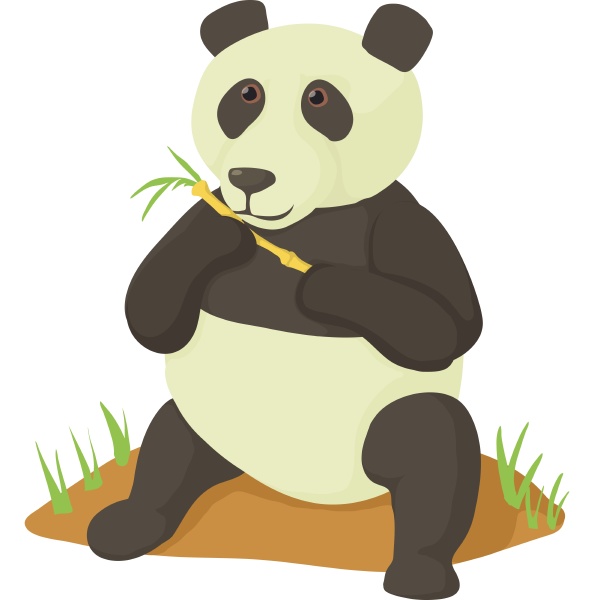 panda icon cartoon style