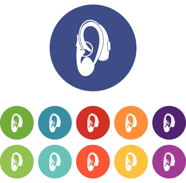 hearing aid set icons