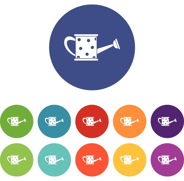 watering can set icons