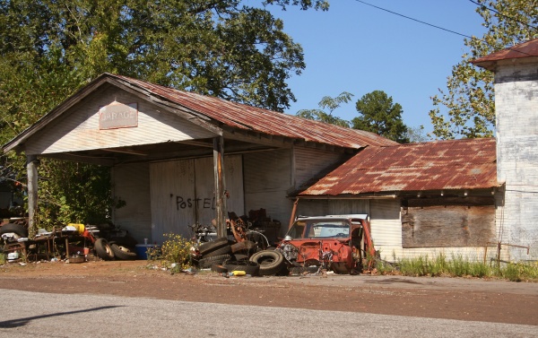 old abandoned gas station rural eastern