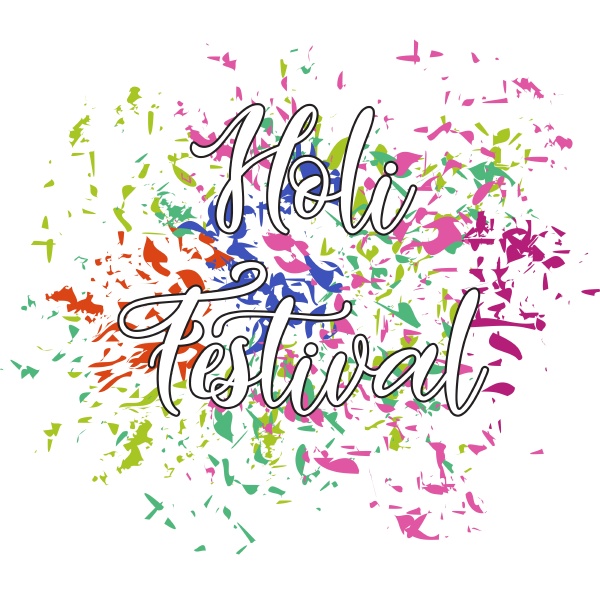 happy holi festival poster design with