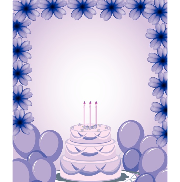 a purple birthday template