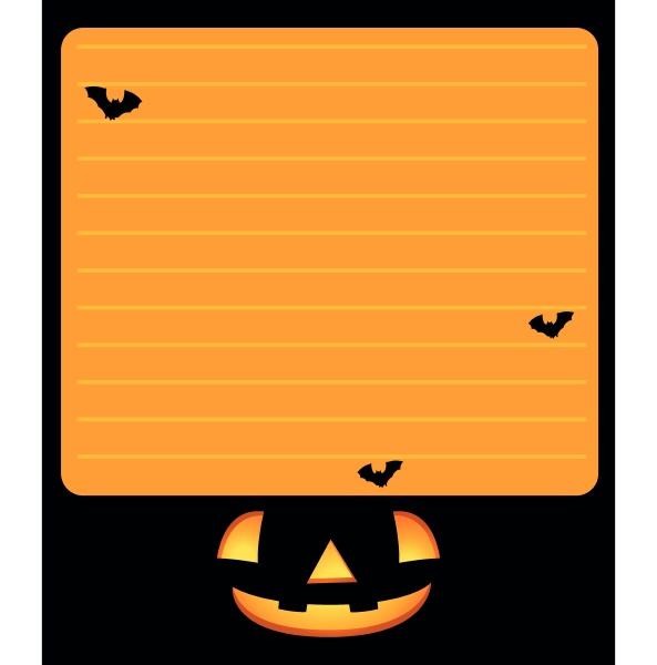 paper template with jack o lantern