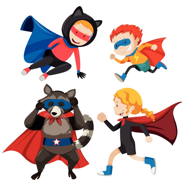 set of different super heros