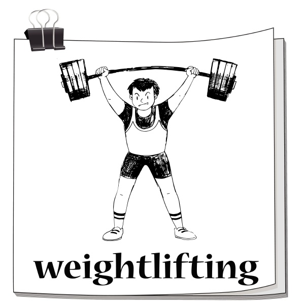 card with man doing weightlifting