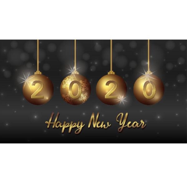 happy new year background design for