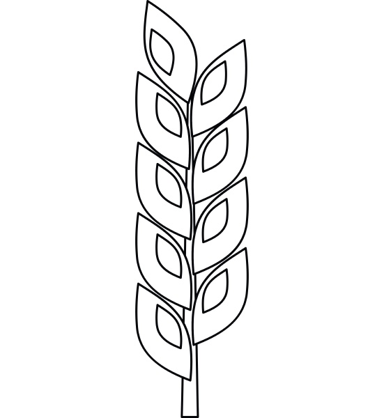 grain spike icon outline style