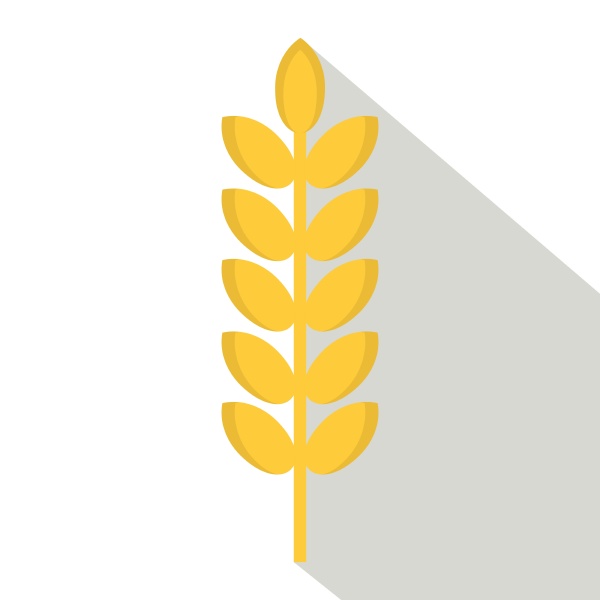 grain spike icon flat style