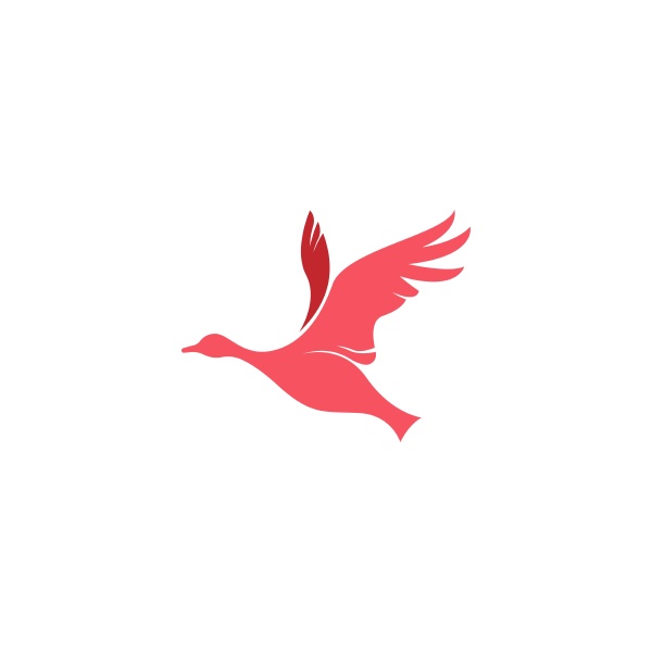 duck icon logo design concept template