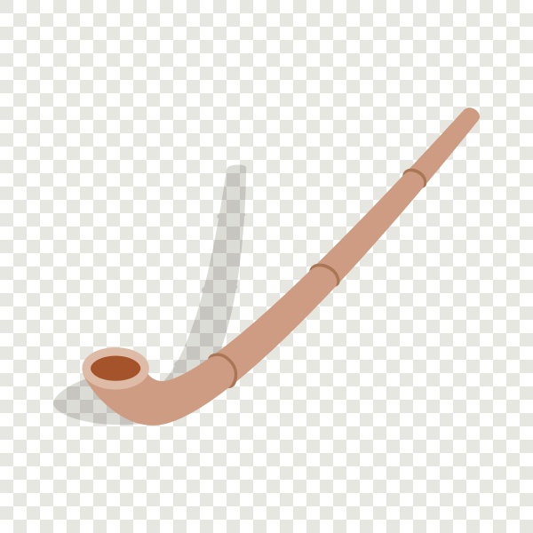 wooden pipe isometric icon