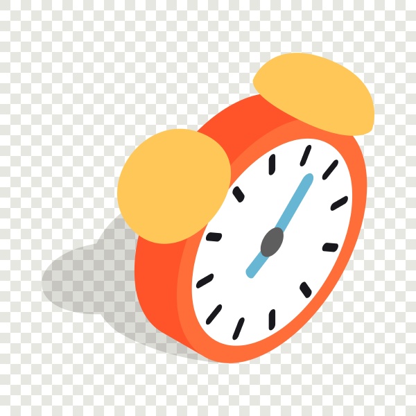 alarm clock isometric icon