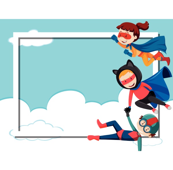 super hero border frame