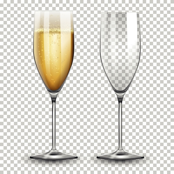 set of champagne glasses