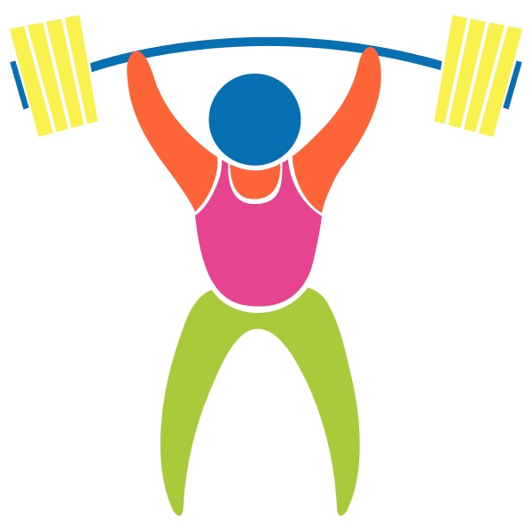 colored sport icon for weightlifting