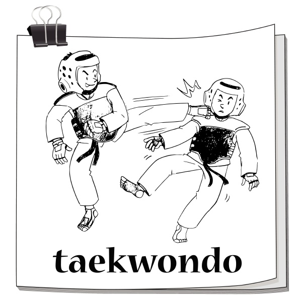 two men doing taekwondo
