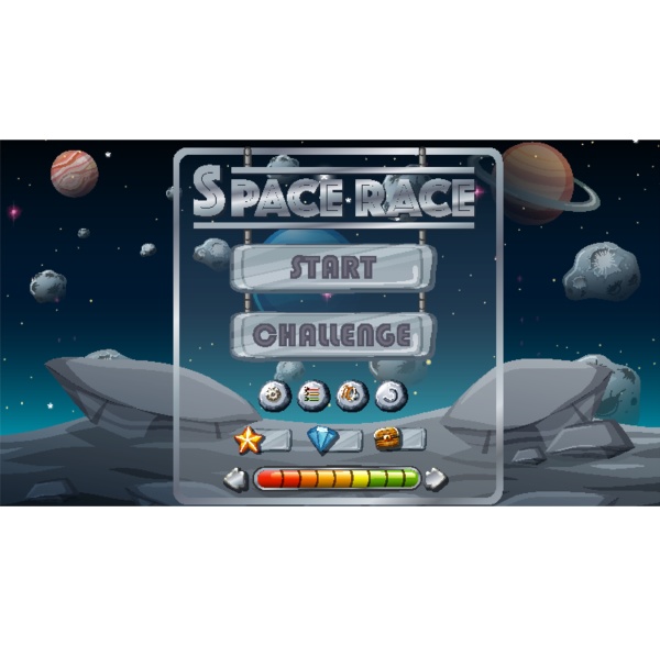 space race game background
