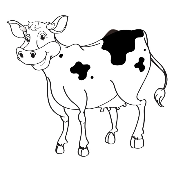 animal outline for cow