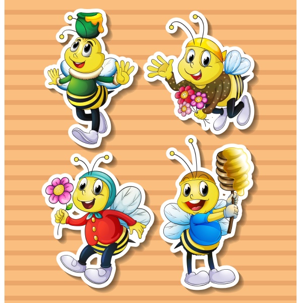 cute bee in costumes