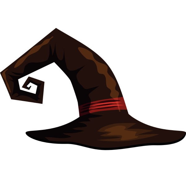 witch hat icon cartoon style