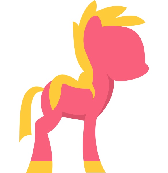 little pony icon isolated